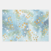 Feuille De Papier Cadeau Serres Et Vaches De Noël Chic (Devant 2)