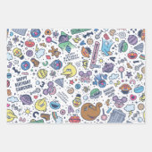 Feuille De Papier Cadeau Sesame Street | Sesame Pals Doodle Pattern (Devant 2)