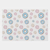 Feuille De Papier Cadeau Set French Bulldog and donuts Pop Art (Devant 3)