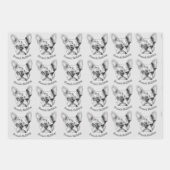 Feuille De Papier Cadeau Set French Bulldog and donuts Pop Art (Devant 2)