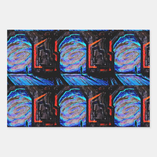 Feuille De Papier Cadeau Seul avec l'abîme brillant (Devant 3)