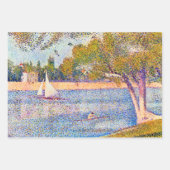 Feuille De Papier Cadeau Seurat, Paysage (Devant 2)