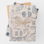 Feuille De Papier Cadeau Sewing  (En situation)