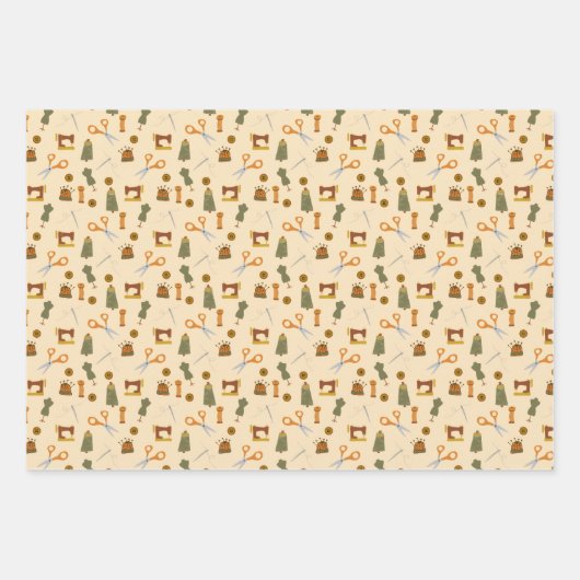 Feuille De Papier Cadeau Sewing Supplies Wrapping Paper (Devant)