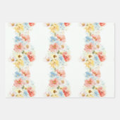 Feuille De Papier Cadeau Shabby Boho Wildflowers Elegant Colorful Floral (Devant 3)