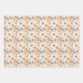 Feuille De Papier Cadeau Shabby Boho Wildflowers Elegant Colorful Floral (Devant 2)