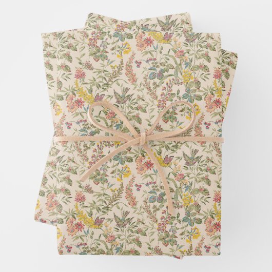 Feuille De Papier Cadeau Shabby Chic Floral (En situation)