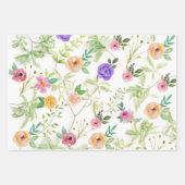 Feuille De Papier Cadeau Shabby Chic Floral douche nuptiale (Devant 2)