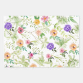 Feuille De Papier Cadeau Shabby Chic Floral douche nuptiale (Devant)
