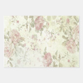 Feuille De Papier Cadeau Shabby Chic Rose Floral (Devant 3)