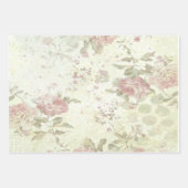 Feuille De Papier Cadeau Shabby Chic Rose Floral (Devant 2)