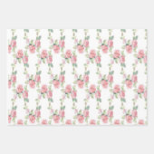 Feuille De Papier Cadeau Shabby Chic Rose Floral (Devant 3)
