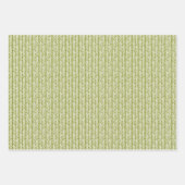 Feuille De Papier Cadeau Shabby Chic Rose Orange Sarcelle Vert Gingham (Devant 3)