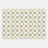 Feuille De Papier Cadeau Shack Tropical Et Palmiers (Devant 2)