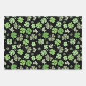 Feuille De Papier Cadeau Shamrock Clover St Patrick's day Vert (Devant 3)