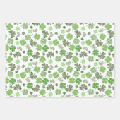 Feuille De Papier Cadeau Shamrock Clover St Patrick's day Vert (Devant 2)