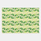 Feuille De Papier Cadeau Shamrock Clover St Patrick's day Vert (Devant)