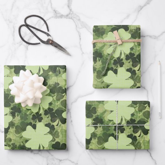Feuille De Papier Cadeau Shamrock Meadow 3 (Recto)