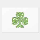Feuille De Papier Cadeau Shamrock St. Patrick Day (Devant)