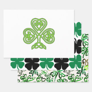 Feuille De Papier Cadeau Shamrock St. Patrick Day