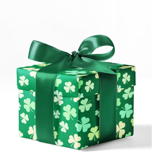 Feuille De Papier Cadeau Shamrock vert Clover St Patrick's Day Irish Party