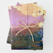 Feuille De Papier Cadeau Shibata Zeshin Fleurs et oiseaux de quatre saisons (En situation)