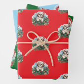 Feuille De Papier Cadeau Shih Tzu Wrapping Paper for Christmas (En situation)