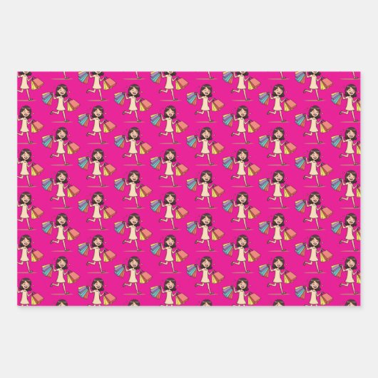 Feuille De Papier Cadeau Shop Mode shopping lover (Devant)