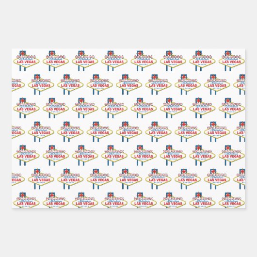 Feuille De Papier Cadeau Signe de Las Vegas (Devant)