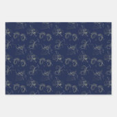 Feuille De Papier Cadeau Signes Zodiaques Dans Les Étoiles, Constellations  (Devant 3)