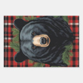 Feuille De Papier Cadeau Silhouette de Black Bear (Devant 2)