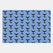 Feuille De Papier Cadeau Silhouette de la queue de baleine d'Ocean Wave (Devant)