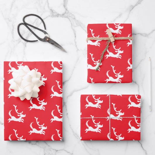 Feuille De Papier Cadeau Silhouette de Max le renne (Recto)