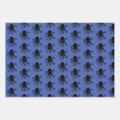 Feuille De Papier Cadeau Silhouette de poulpe d'animal marin (Devant)