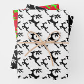 Feuille De Papier Cadeau Silhouette simple de rennes (En situation)