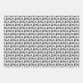 Feuille De Papier Cadeau Silhouettes Des Positions De Yoga (Devant)