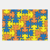 Feuille De Papier Cadeau Silhouettes humanoïdes (Devant 3)