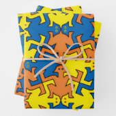 Feuille De Papier Cadeau Silhouettes humanoïdes (En situation)