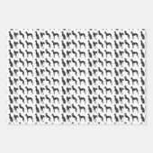Feuille De Papier Cadeau Silhouettes italiennes Greyhound (Devant 3)