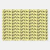 Feuille De Papier Cadeau Silhouettes italiennes Greyhound (Devant 2)