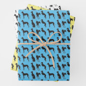 Feuille De Papier Cadeau Silhouettes italiennes Greyhound (En situation)