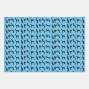 Feuille De Papier Cadeau Silhouettes italiennes Greyhound