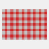 Feuille De Papier Cadeau Silver and Guardsman Red Plaid (Devant 2)