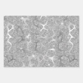 Feuille De Papier Cadeau Silver Glitter Giraffe & Leopard Spots Patterns (Devant 3)