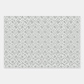 Feuille De Papier Cadeau Silver Grey Arabesque Pattern Design (Devant 2)