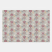 Feuille De Papier Cadeau Silver Grey Rustic Woodland Motif de vacances (Devant 3)