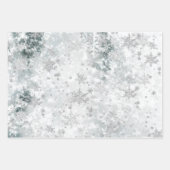 Feuille De Papier Cadeau Silver Snowflakes Froid Lake Ice (Devant 2)
