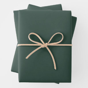 Feuille De Papier Cadeau Simple Brunswick vert