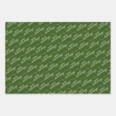 Feuille De Papier Cadeau Simple Classique Chic Joyeux Vacances Voeux (Devant 3)