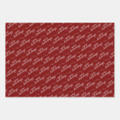 Feuille De Papier Cadeau Simple Classique Chic Joyeux Vacances Voeux (Devant 2)